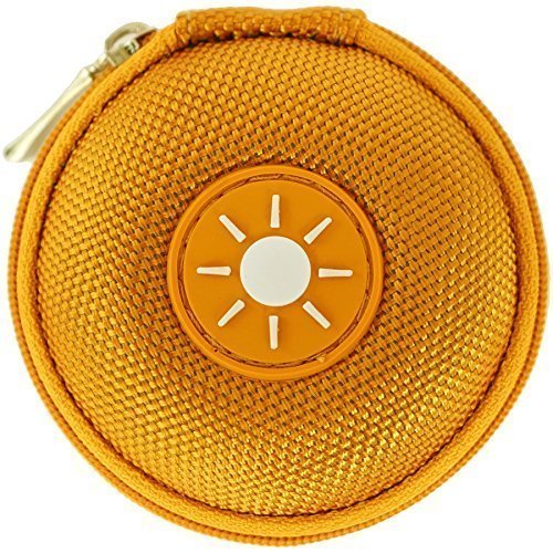 immi Mini-Etui, Sonne Täschchen in Gelb, nur 7cmØ, kleine Ohrhörer Tasche von immi