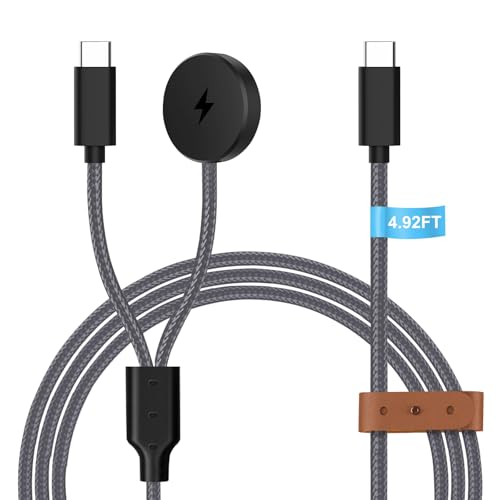 2-in-1 Ladegerät für Samsung Watch, USB C, imodomio 4,92 Fuß, kompatibel mit Handy und Samsung Galaxy-Watch, geflochtenes Nylon-Ladegerät für Galaxy-Uhren 7/Ultra/6/6 Classic/5 Pro/5/4/3 2-in-1 Ladegerät für Samsung Watch, USB C, imodomio 4,92 Fuß, kompatibel mit Handy und Samsung Galaxy-Watch, geflochtenes Nylon-Ladegerät für Galaxy-Uhren 7/Ultra/6/6 Classic/5 Pro/5/4/3 von imodomio
