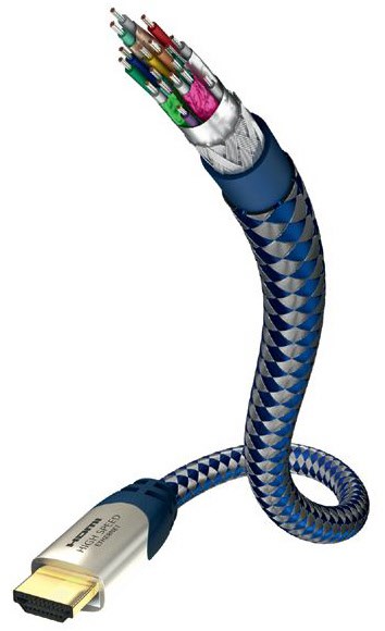 High Speed HDMI (5,0m) blau/silber von in-akustik