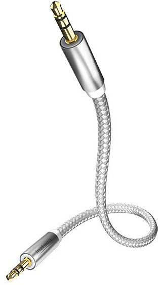 Premium MP3 Audiokabel (1,5m) Klinkenkabel weiß/silber von in-akustik