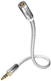 Premium Verl.-kabel (3,0 m) Kopfhörer Zubehör weiß/silber von in-akustik