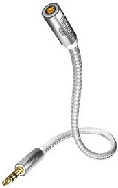 Premium Verl.-kabel (7,5 m) Kopfhörer Zubehör weiß/silber von in-akustik
