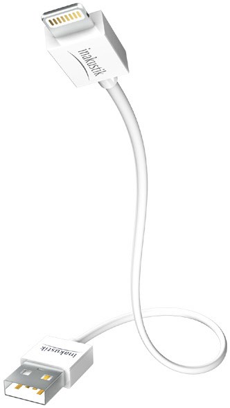 Premium iPlug Cable (2,0m) Lightn. USB-Datenkabel weiß von in-akustik