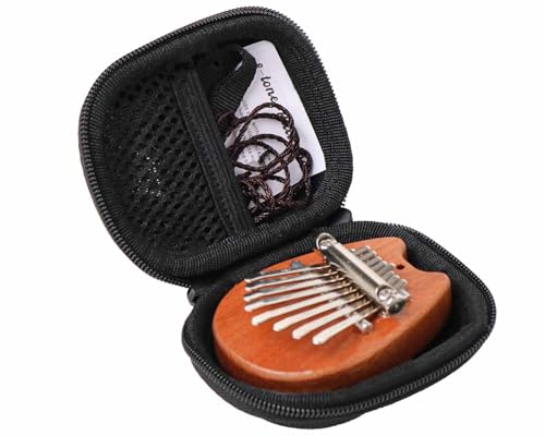 inDomit Kalimba Daumenklavier 7 Tasten mit Hartschalen-Schutzhülle (Katzenform) von inDomit