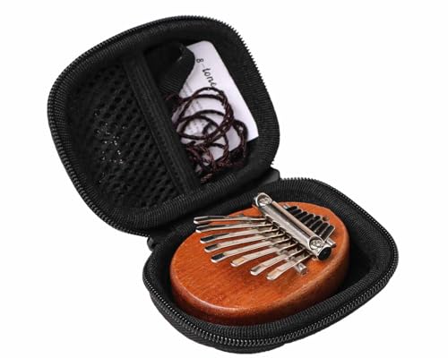 inDomit Kalimba Daumenklavier 8 Tasten mit Hartschalen-Schutzhülle (Wassertropfen-Form) von inDomit