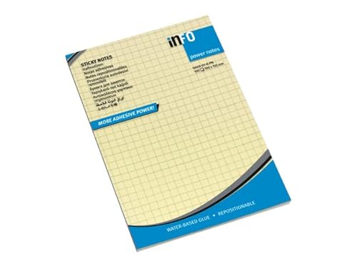 inFO Power Notes Haftnotizen, 100 x 150 mm, 100 Blatt pro Block, 12 Blöcke, versch. Ausführungen gelb kariert inFO Power Notes Haftnotizen, 100 x 150 mm, 100 Blatt pro Block, 12 Blöcke, versch. Ausführungen gelb kariert von inFO Notes