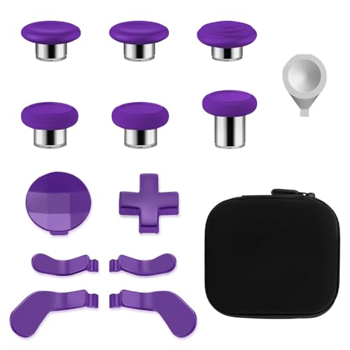 13 in 1 Metal Thumbsticks for Xbox Elite Controller Series 2 Zubeh?r, Ersatz Magnetische Tasten Kit enth?lt 6 Metallbeschichtung Joysticks, 4 Paddles, 2 D-Pads, 2 Justierwerkzeug (lila) 13 in 1 Metal Thumbsticks for Xbox Elite Controller Series 2 Zubeh?r, Ersatz Magnetische Tasten Kit enth?lt 6 Metallbeschichtung Joysticks, 4 Paddles, 2 D-Pads, 2 Justierwerkzeug (lila) von inRobert
