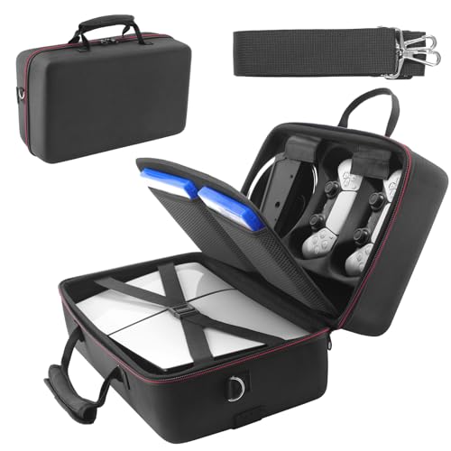 inRobert Tragetasche kompatibel mit PS5 Slim, Hartschalen-Organisator schützende Reisetasche hält 2023 Playstation 5 Slim Konsole, Controller, Netzkabel und anderes Zubehör inRobert Tragetasche kompatibel mit PS5 Slim, Hartschalen-Organisator schützende Reisetasche hält 2023 Playstation 5 Slim Konsole, Controller, Netzkabel und anderes Zubehör von inRobert