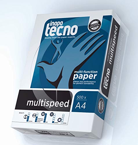 5000 Blatt DIN A4 Kopierpapier 75 g / m² Typ Multispeed von INAPA das hochwertige Allrounder Druckerpapier von inapa
