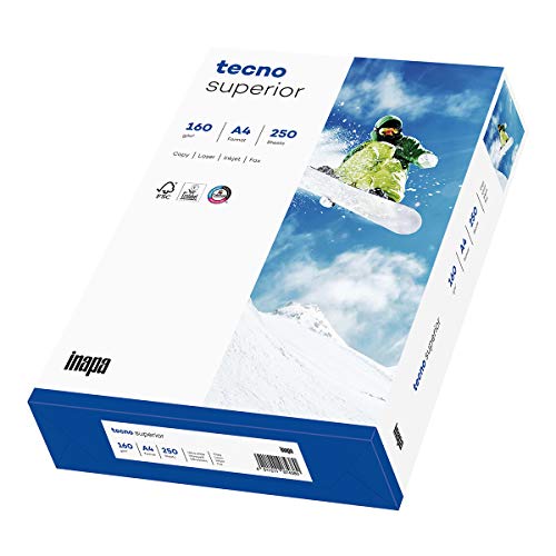 inapa Drucker-/ Kopierpapier tecno Superior: 160 g/m², A4, 250 Blatt, hochweiß inapa Drucker-/ Kopierpapier tecno Superior: 160 g/m², A4, 250 Blatt, hochweiß von inapa