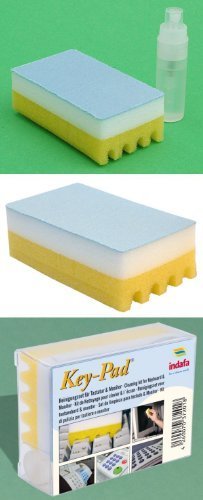 indafa Reinigungsmittel Key-Pad Tastatur-Reinigungsset [Mikrofaser-Schwamm | 5ml Pumpspray] von indafa
