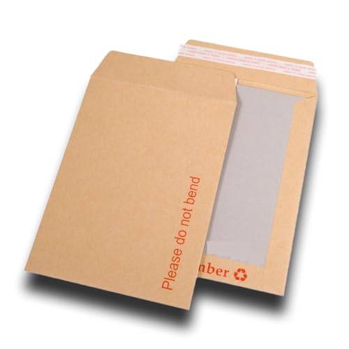 indigo® Briefumschläge, A4, C4, mit Papprückwand, selbstklebend, für den Versand zu Hause, Büro und Ecommerce, umweltfreundlich, 10 Stück von indigo