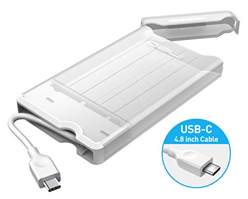ineo USB C 3.1 Gen 2 Typ C Werkzeugloses, schraubenloses externes Festplattengehäuse für 2,5 Zoll 9,5 mm und 7 mm SATA HDD SSD Caddy [C2573c] von ineo