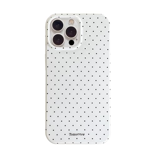 inewateri Kompatibel mit iPhone 16 Pro Max Hülle mit niedlichem Mode-Punkt-Ästhetik-Design, einfache Schutzhülle für iPhone 16 Pro Max, weiche TPU-Schutzhülle, schlankes Design, Weiß inewateri Kompatibel mit iPhone 16 Pro Max Hülle mit niedlichem Mode-Punkt-Ästhetik-Design, einfache Schutzhülle für iPhone 16 Pro Max, weiche TPU-Schutzhülle, schlankes Design, Weiß von inewateri