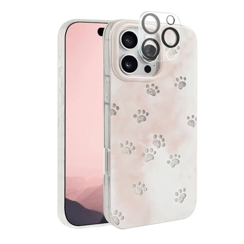 inewateri Schutzhülle für iPhone 16 Pro Max, bezauberndes schlichtes glänzendes Katzenpfoten-Design, flexibles TPU und Schutzhülle für Damen und Mädchen, inkl. Kameralinsenschutz inewateri Schutzhülle für iPhone 16 Pro Max, bezauberndes schlichtes glänzendes Katzenpfoten-Design, flexibles TPU und Schutzhülle für Damen und Mädchen, inkl. Kameralinsenschutz von inewateri