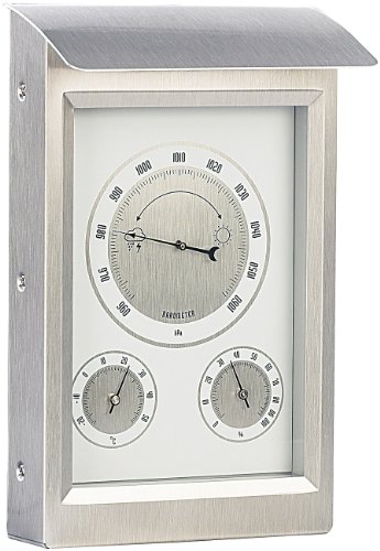 infactory Wetterstation analog: Außenwetterstation mit Hygro- und Barometeranzeige (Wetterstation analog Outdoor, Wetterstation analog außen, Messgerät) von infactory