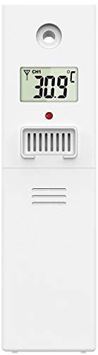 infactory Zubehör zu Funk-Außensensor für Wetterstation FWS-1200, 60 m Reichweite, IP44 (Außensensoren) von infactory