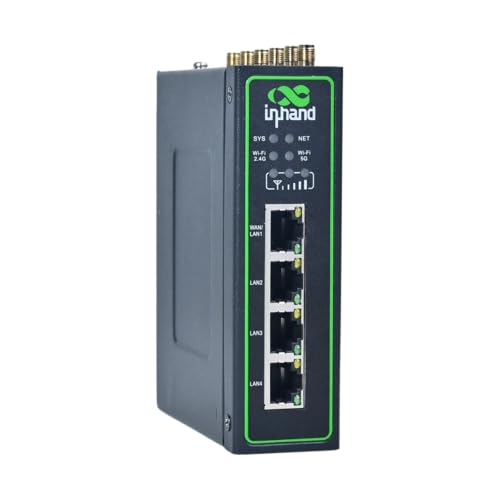 InHand Netwokrs 5G Industrie Router VPN,Wi-Fi 802.11ac,5G Sub6,IoT Gateway,Gigabit Ethernet Port,Cloud Managed,Dual SIM,RS232+RS485,Industrielle Ausstattung M2M Photovoltaisch Netzwerke Wohnmobil von inhand