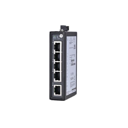 InHand Networks 5 Port Unmanaged Industrieller Netzwerk Switch, 5*10/100 Base-T(X) RJ45 Ports, IP30, DIN Rail, FCC/CE/UL Certification, Industrie Switch (5 Ports 10/100 Base-T(X)), UL Zertifizierung von inhand