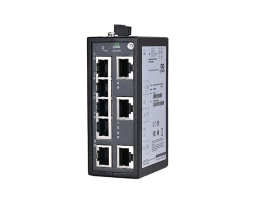 InHand Networks 5 Port Unmanaged Industrieller Netzwerk Switch, 5*10/100 Base-T(X) RJ45 Ports, IP30, DIN Rail, FCC/CE/UL Certification, Industrie Switch (8 Ports 10/100/1000 Base-T(X)) von inhand