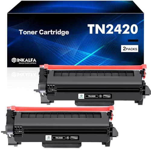 2-Pack TN2420 TN-2420 TN2410 TN-2410 Toner für Brother MFC L2710DW MFC-L2710DW HL-L2350DW MFC-L2710DN DCP-L2530DW HL-L2310D MFC-L2750DW DCP-L2510D MFC-L2730DW DCP-L2550DN HL-L2375DW TN 2420 Schwarz von inkalfa