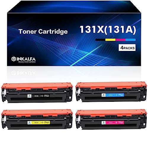 4-Pack CF210X CF210A Multipack Toner als Ersatz für HP 131X 131A Laserjet Pro 200 Color MFP M276nw M276n M276 M251n M251nw M251 CF211A CF212A CF213A Schwarz Cyan Gelb Magenta von inkalfa