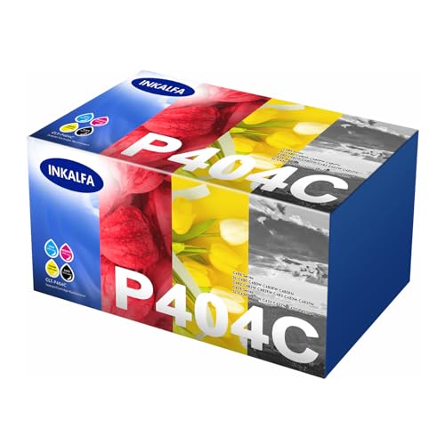 4-Pack CLT-P404C CLT-404S P404C Multipack Kompatibel Toner für Samsung C480W Xpress SL C480FW C48X C430 C480 C430W C43X Series CLT-K404S CLT-Y404S CLT-C404S CLT-M404S Schwarz Cyan Gelb Magenta von inkalfa