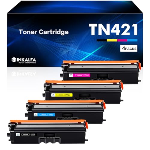 4er-Pack TN421 TN423 Kompatibel TN-421 Toner für Brother MFC L8690CDW MFC-L8690CDW HL-L8360CDW HL-L8260CDW DCP-L8410CDW MFC-L8900CDW TN-421BK TN-421C TN-421M TN-421Y (Schwarz Cyan Gelb Magenta) von inkalfa