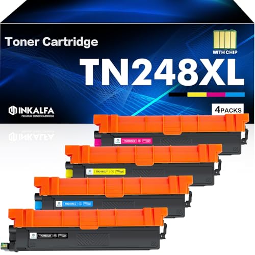 TN248XL TN-248XL TN248 MFC-L3760CDW Toner: Kompatibel für Brother TN-248 TN 248XL DCP-L3560CDW MFC-L3740CDWE MFC-L8390CDW HL-L3240CDW MFC-L3740cdw HL-L3220cwe DCP-L3520cdw TN-248CMYK TN-248VAL von inkalfa