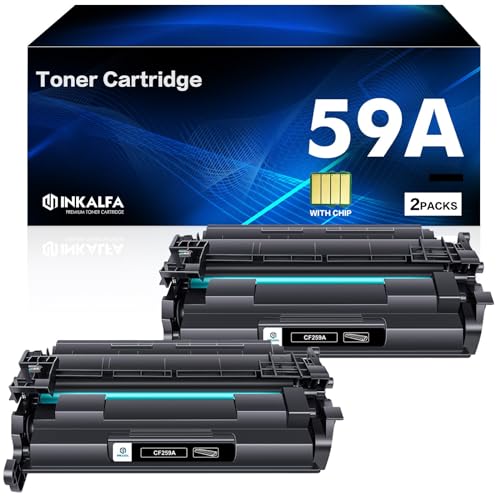 inkalfa 59A 59X Mit Chip Kompatibel für HP 59A 59X CF259A CF259X Toner Schwarz Laserjet Pro MFP M428dw M404dw M404dn M428fdn M428fdw M404 M428 M404n M304dn M304n M304 M406 M430 2er-Pack von inkalfa