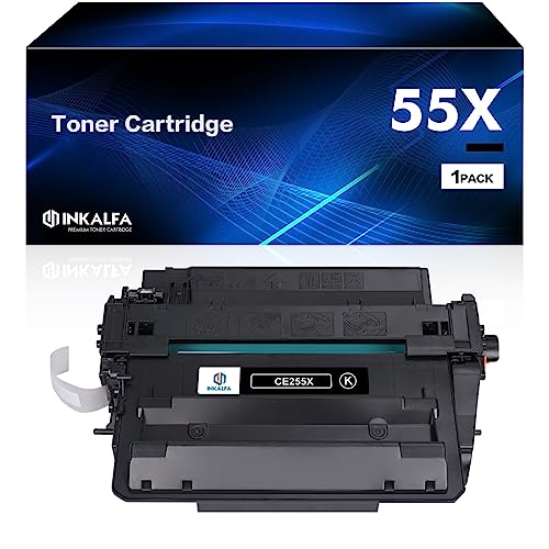 inkalfa Kompatibel für HP 55X 55A CE255X CE255A Toner Laserjet Enterprise P3015 P3015DN P3015D Pro 500 MFP M521DN M521DW M525 M525F M525DN M525C P3015X (Schwarz, 1er-Pack) von inkalfa