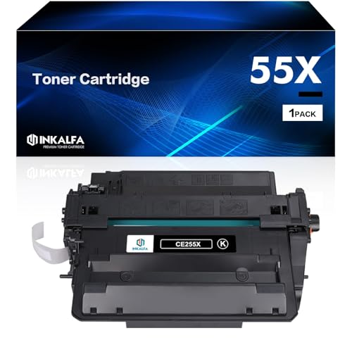 inkalfa Kompatibel für HP 55X 55A CE255X CE255A Toner Laserjet Enterprise P3015 P3015DN P3015D Pro 500 MFP M521DN M521DW M525 M525F M525DN M525C P3015X (Schwarz, 1er-Pack) von inkalfa