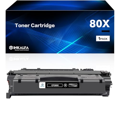 inkalfa Kompatibel für HP 80X CF280X 80A CF280A Toner Laserjet Pro 400 M401a M401dn M401n M401dw M401dne M401d MFP M425dw M425dn M425 M401 Schwarz, 1er-Pack von inkalfa