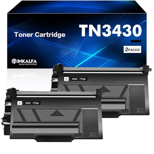 inkalfa TN3430 Toner Kompatibel für Brother TN-3430 TN 3430 3480 TN3480 TN-3480 HL-L5100DN MFC-L5700DW HL-L5200DW HL-L6400DW DCP-L5500DN MFC-L6800DW DCP-L5600DN DCP-L5650DN (Schwarz, 2-Pack) von inkalfa