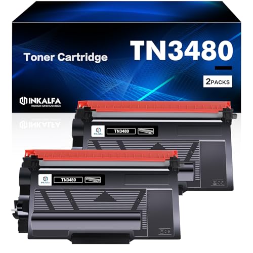 inkalfa TN3480 Kompatible für Brother TN-3480 TN 3480 HL-L5100DN Toner MFC-L5750DW MFC-L5700DW TN3430 TN-3430 3430 HL-L5200DW HL-L6400DW HL L5100DN MFC L5750DW HL-L5000D Schwarz, 2er-Pack von inkalfa