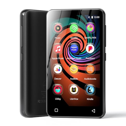 160G Spotify MP3-Player mit Bluetooth, Innioasis Mp4-Player mit Amazon Musik, Audible, Deezer, Hi-Fi 4 Zoll Touchscreen Musik Player mit Wi-Fi (Grau) von innioasis