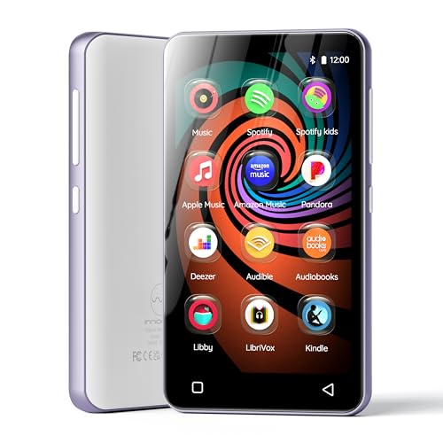 160GB MP3 Player mit Bluetooth und WiFi, innioasis Musik Player mit Spotify, Pandora, Amazon Music, 4" Touchscreen Android MP4 MP3 Player für Kinder mit Libby, Audible, Spotify Kinder (Lila) von innioasis