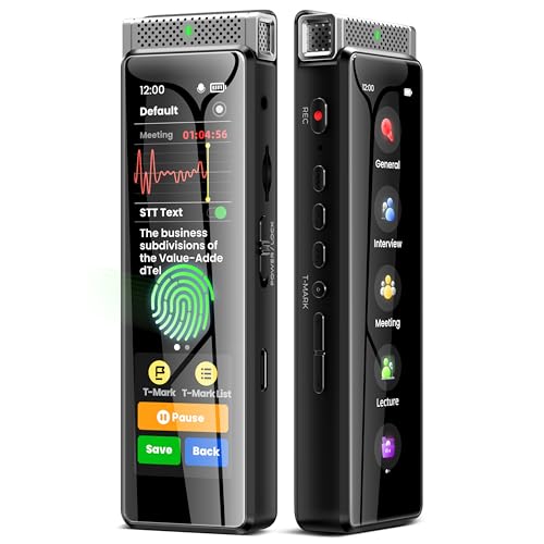 innioasis R1 Digitales Diktiergerät mit Wiedergabe, 136 GB, vollständiger Touchscreen-Diktiergerät mit KI-intelligenter Transkription und Bluetooth, sprachaktiviertes Sound-Audiorecorder-Gerät mit innioasis R1 Digitales Diktiergerät mit Wiedergabe, 136 GB, vollständiger Touchscreen-Diktiergerät mit KI-intelligenter Transkription und Bluetooth, sprachaktiviertes Sound-Audiorecorder-Gerät mit von innioasis