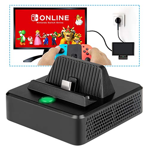 innoAura Ladestation für NS Switch/Switch OLED-Tragbares Switch Ersatz zum Aufladen TV Dock mit speziellem kühlende Struktur, USB C Stromanschluss, USB 3.0 und HDMI Port innoAura Ladestation für NS Switch/Switch OLED-Tragbares Switch Ersatz zum Aufladen TV Dock mit speziellem kühlende Struktur, USB C Stromanschluss, USB 3.0 und HDMI Port von innoAura