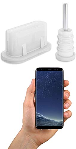innoGadgets® 10x Staubschutz Stöpsel kompatibel mit iPhone 15 Modellen, MacBook, Samsung Galaxy S8 S9 S10 S10e S20 S21 S22 | Transparent von innoGadgets