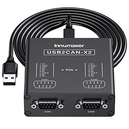 Dual Channels USB to CAN Converter for Raspberry Pi4/Pi3B+/Pi3/Pi Zero(W)/Jetson Nano/Tinker Board/Any SBCs/Desktop and Laptop Support Windows Linux and Mac OS von innomaker