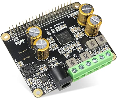 Raspberry Pi Audio-Verstärker, 2 x 40 W, Klasse D, HiFi AMP Pro Hat mit 48 KHz/24 Bit MA12070P unterstützt Volumio, Max2Play, Raspbian, Bluetooth Streaming Home Stereo Receiver von innomaker