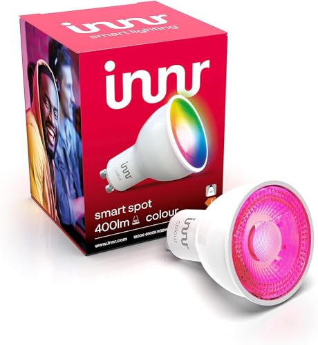 Innr GU10 Zigbee Smart Lampe, funktioniert mit Alexa und Hue* (Bridge erforderlich), White & Color, 16 Millionen Farben, LED Spot Dimmbar, Smart Home Lampe, 1-Pack von innr
