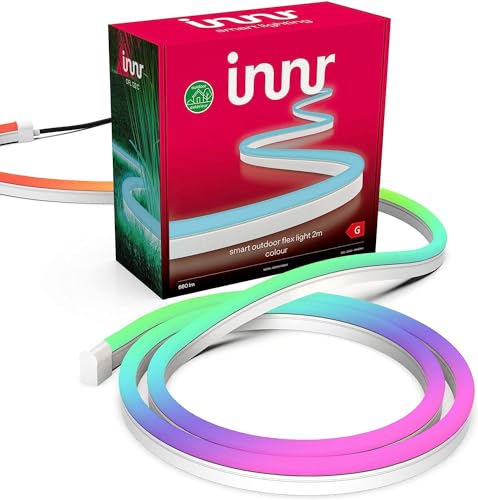 innr Outdoor LED Strip 2m, LED Streifen 2m, funktioniert mit Philips Hue*, Alexa, Hey Google (Bridge erforderlich), IP67 Außenleuchte, RGB Flex Light, OFL 122 C von innr