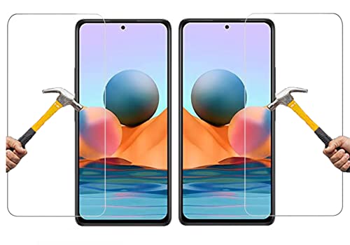 ino 2X Schutzglas kompatibel mit Xiaomi Redmi Note 10 Pro/Redmi Note 10 Pro Max/Redmi 10T /Mi 10T Panzerglas Panzerfolie Displayschutzglas Harte Folie Schutz Glasfolie Displayglas 9H von ino