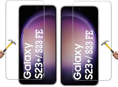 ino 2x Schutzglas kompatibel mit Panzerglas Samsung Galaxy S23 plus S23 FE Panzerfolie Displayschutzglas Harte Schutzfolie Schutz Glasfolie Displayfolie 9H von ino