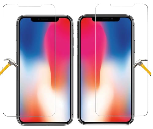 kompatibel mit Panzerglas iPhone X Schutzglas Harte Schutzfolie Panzerfolie Displayschutzglas Harte Folie Schutz Schutzglas Glasfolie 9H Härte Displayglas von ino