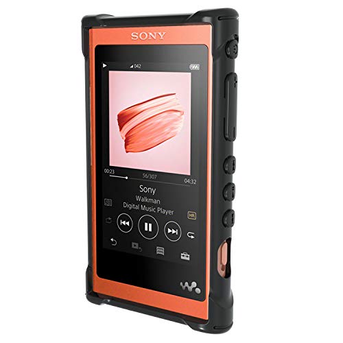 inorlo TPU Tasche Hülle Case Cover für Sony Walkman NW-A55L, MP3-Player + Schutzfolie (Schwarz) von inorlo