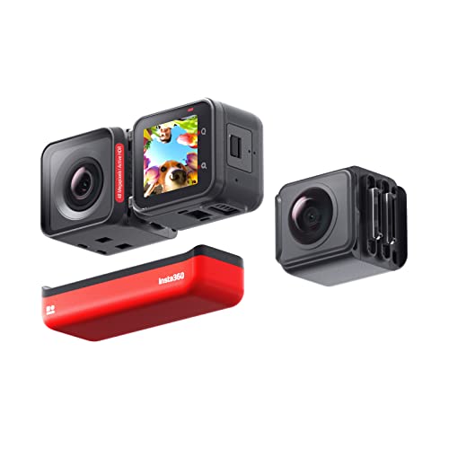 Insta360 ONE RS Twin Edition – wasserdichte 4K60fps Action-Cam & 5,7K 360°-Kamera mit austauschbaren Objektiven, Stabilisierung, 48MP Fotos, Active HDR, KI-Bearbeitung von insta360
