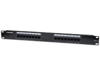 Intellinet 16-Port Cat6 Patchpanel, UTP, 19, 1 HE, IEEE 802.3, IEEE 802.3ab, IEEE 802.3u, Schnelles Ethernet, Gigabit Ethernet, RJ-45, Gold, U/UTP (UTP), Schwarz von intellinet